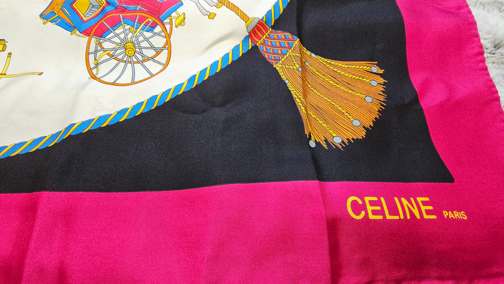 CELINE 100% Silk Scarf