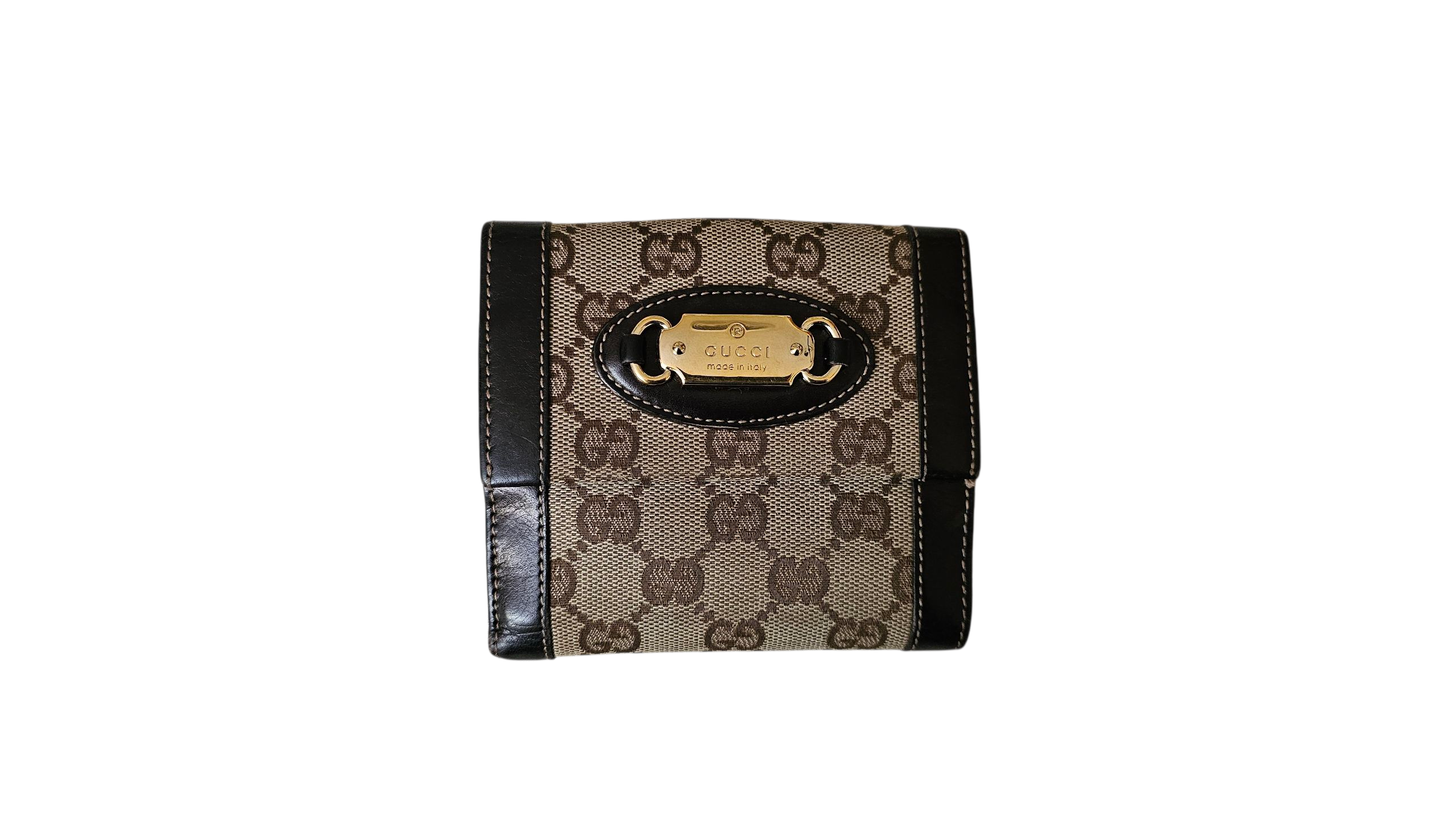 Gucci Brown Monogram Canvas Compact Wallet