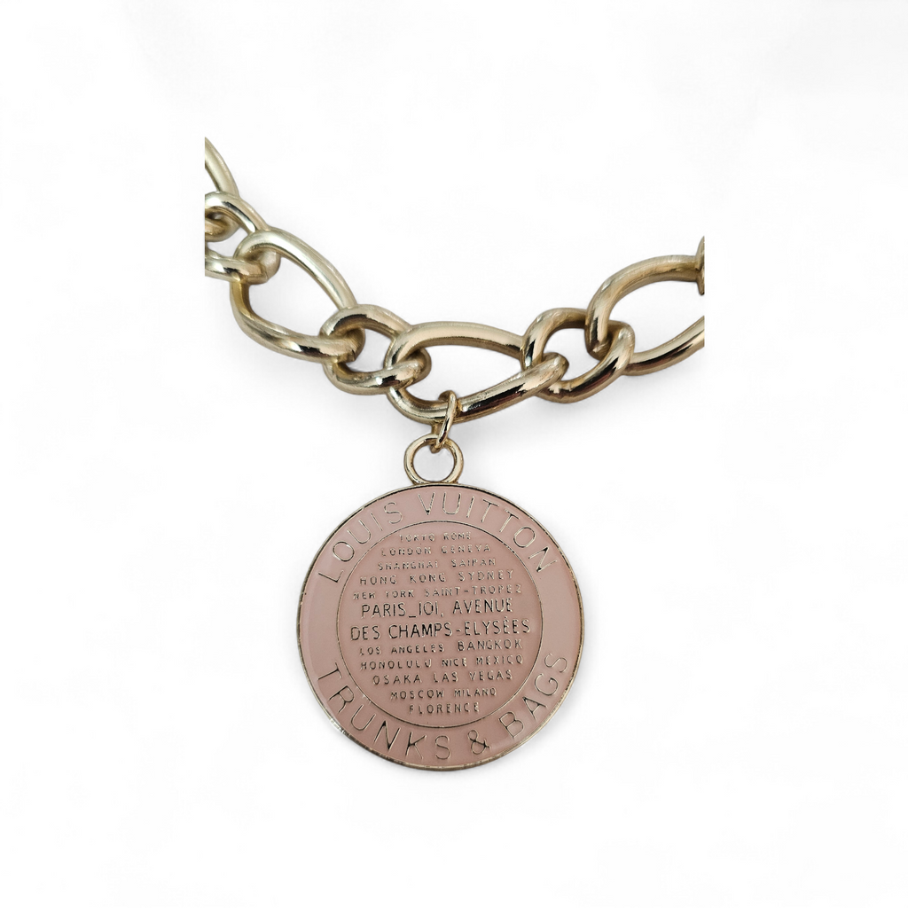 Upcycled Louis Vuitton Trunks and Bags Charm Choker