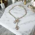 Upcycled Louis Vuitton Charm Necklace Gold Plated