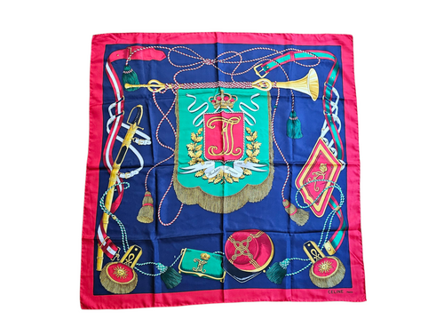 CELINE 100% Silk Scarf