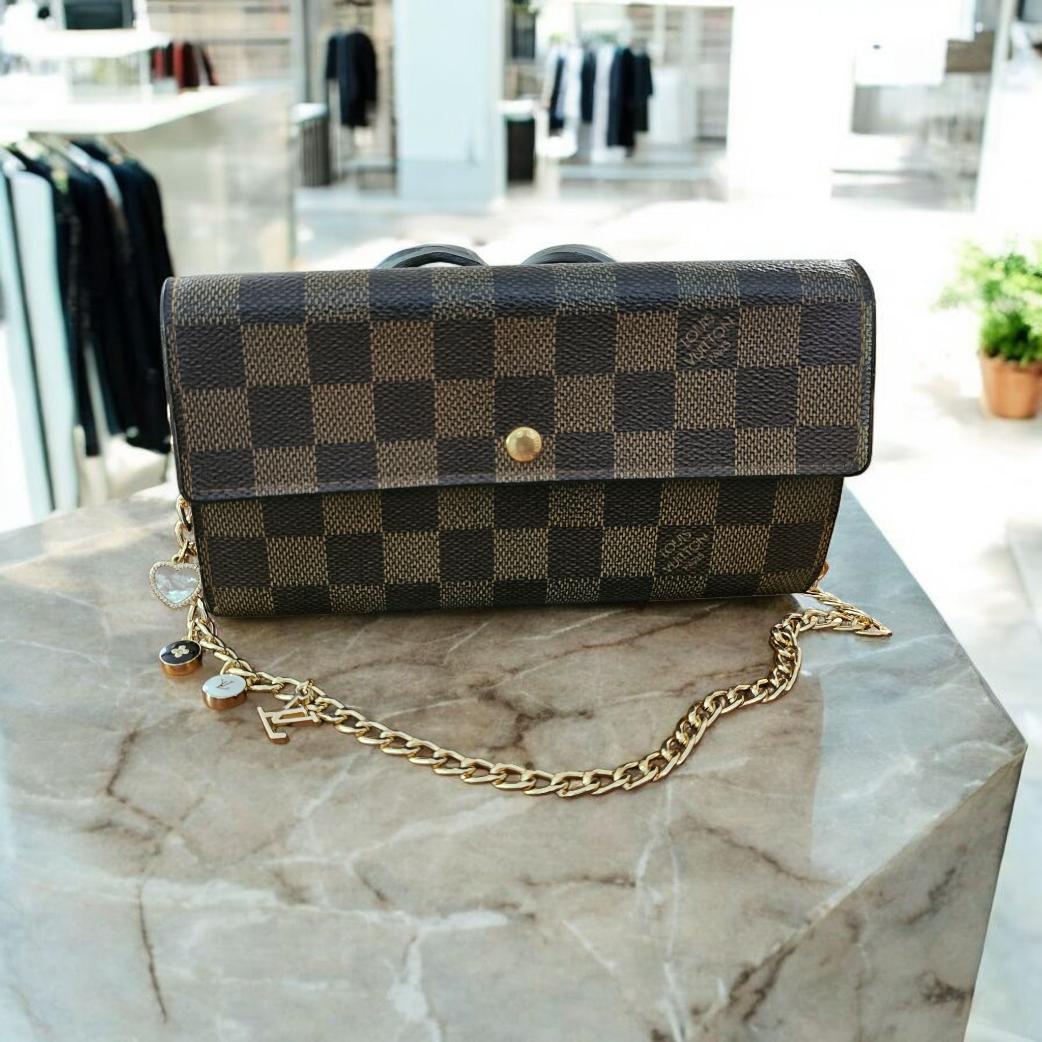 Louis Vuitton Damier Ebene Sarah Wallet