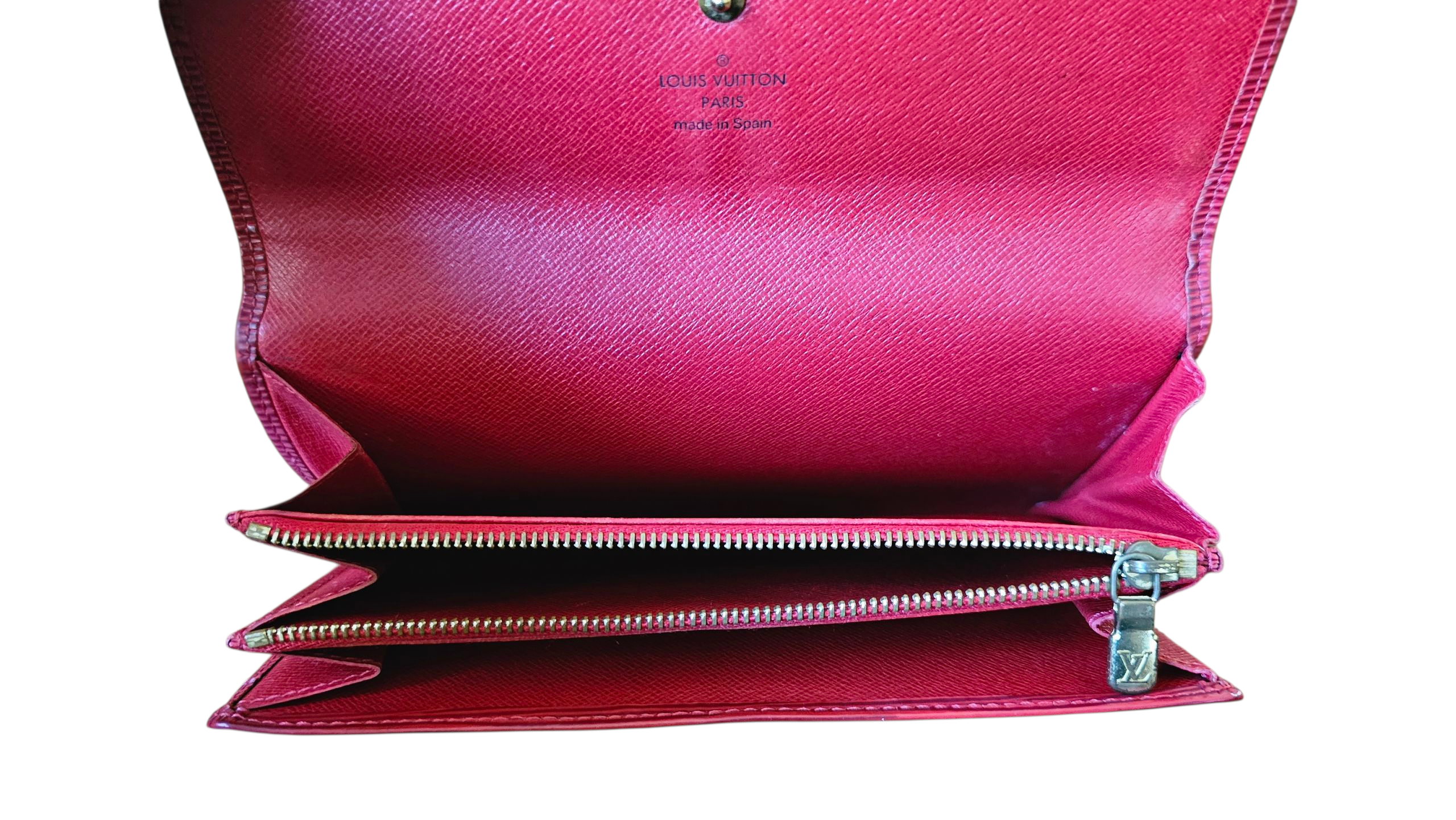 Louis Vuitton Epi Leather Long Wallet Red