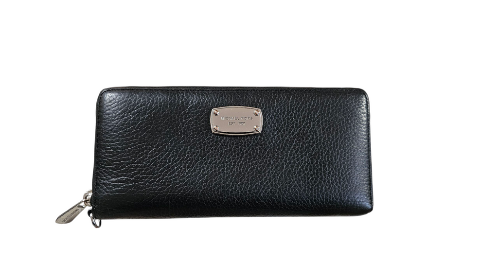 Michael Kors Leather Long Zippy Wallet Black