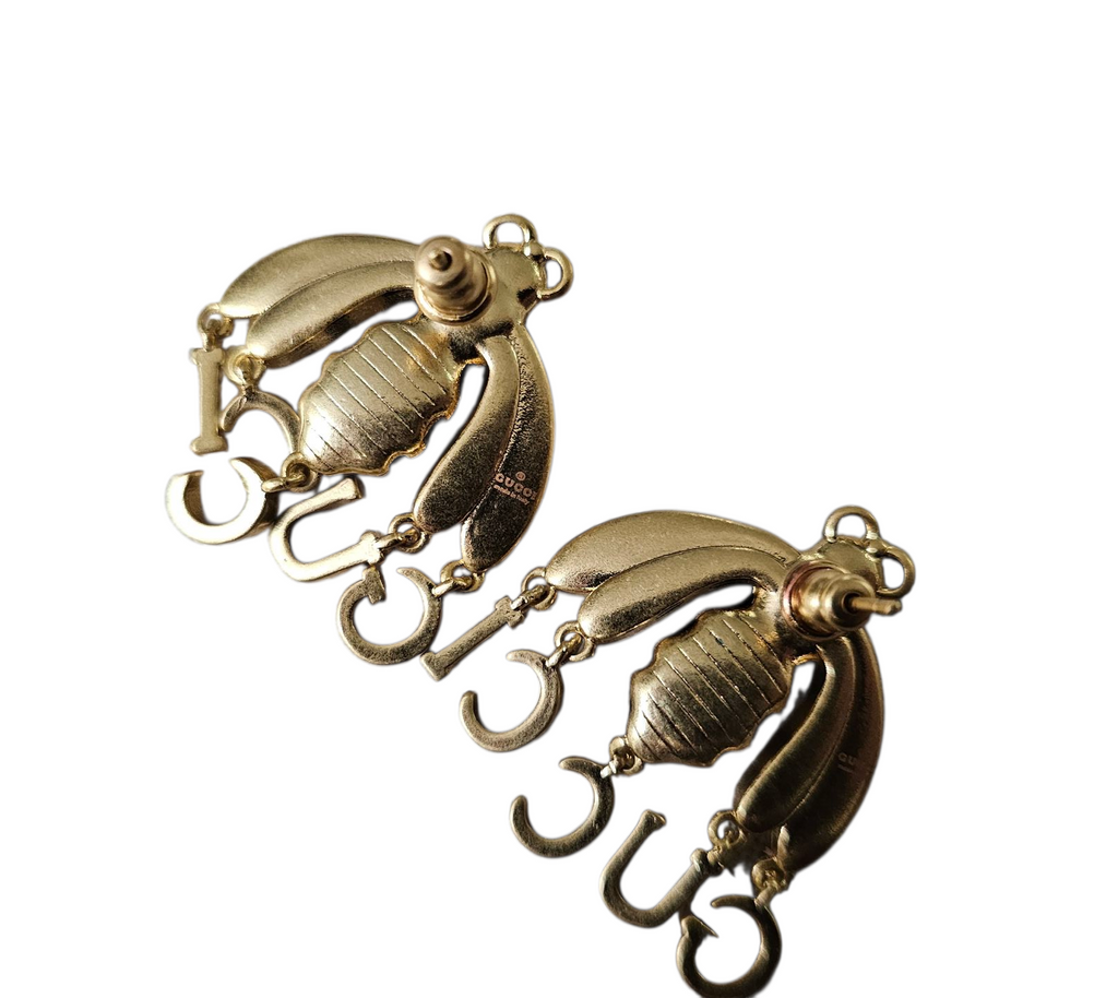 Upcycled Gucci Bee Earrings
