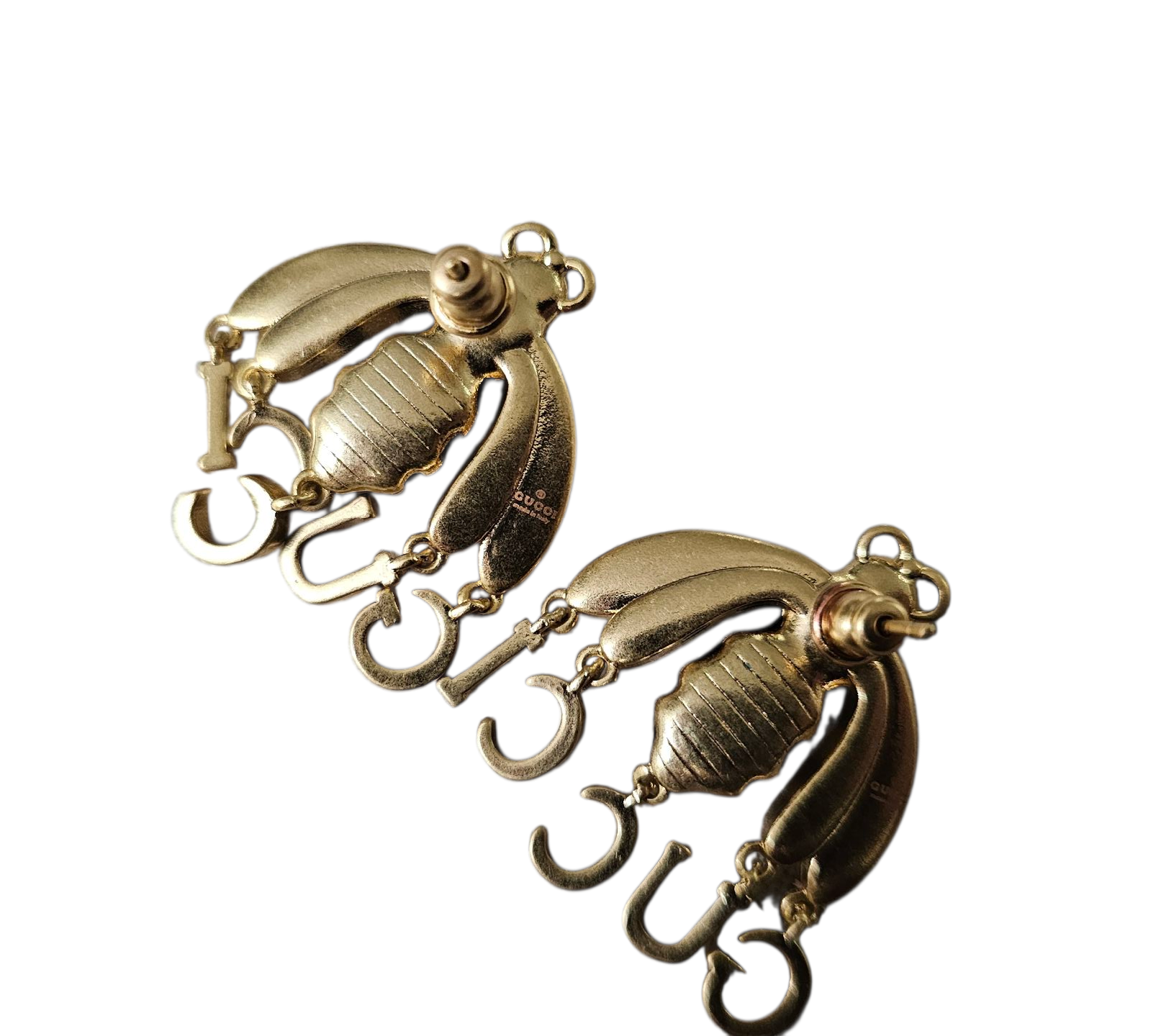 Upcycled Gucci Bee Earrings