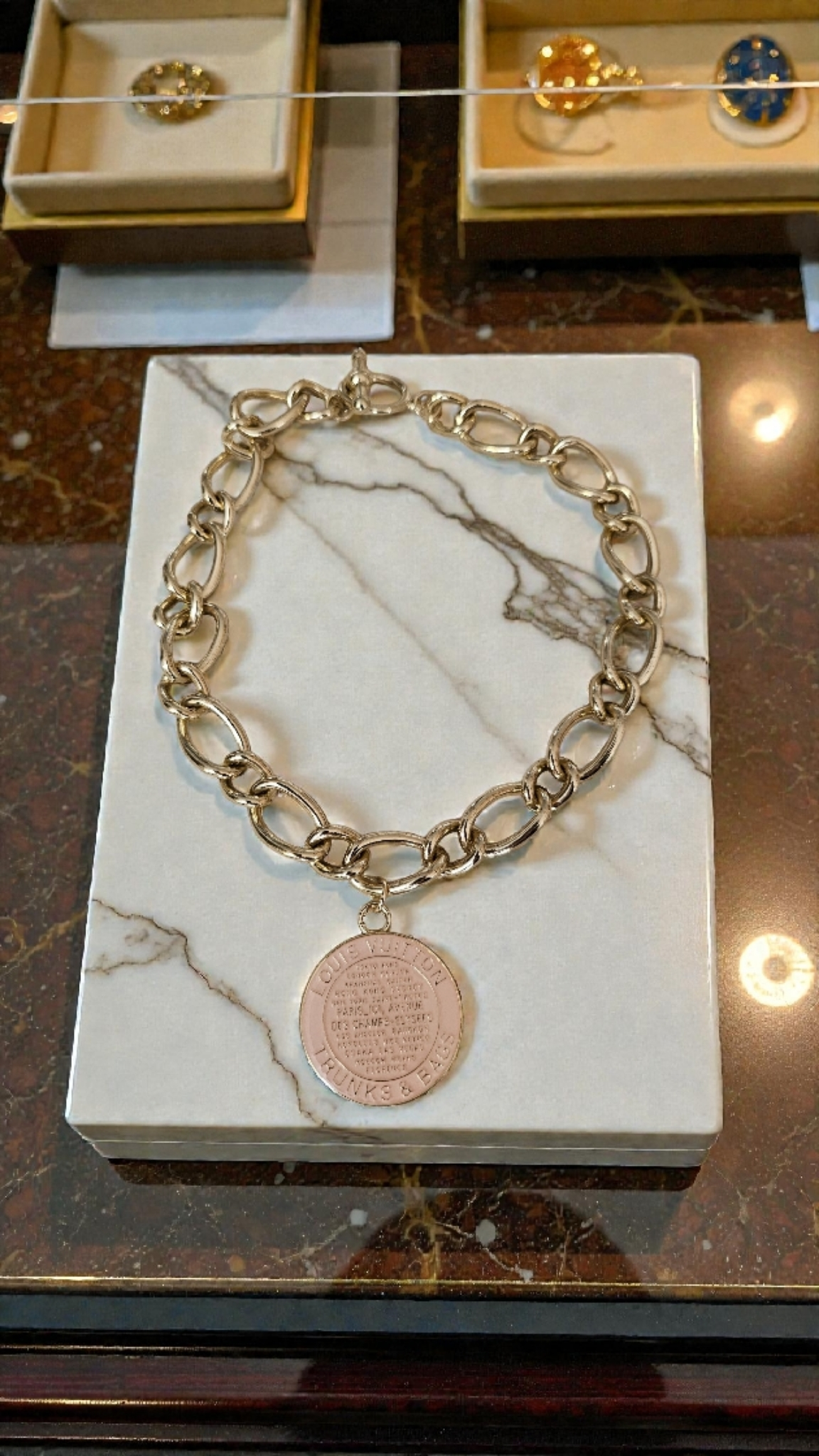 Upcycled Louis Vuitton Trunks and Bags Charm Choker