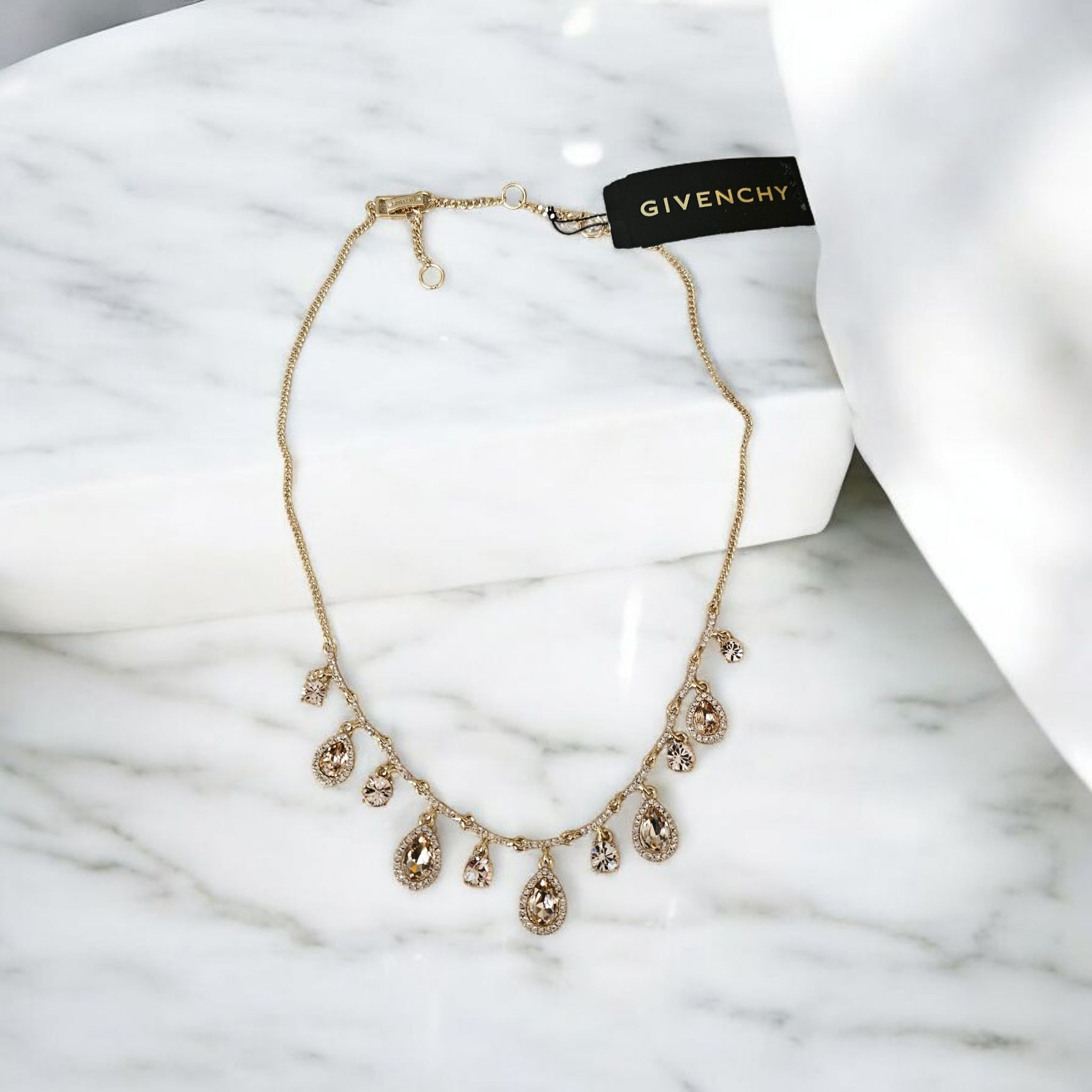 NWT Givenchy Necklace Champaign Pink Stones