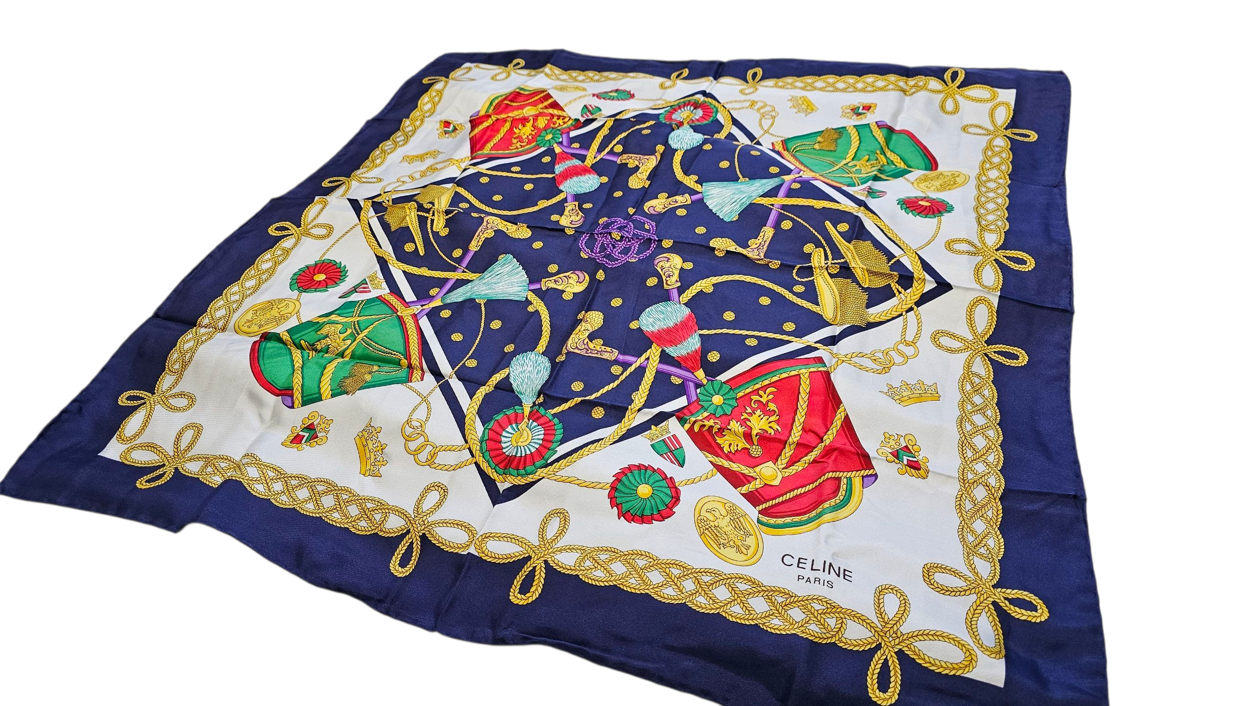 CELINE 100% Silk Scarf