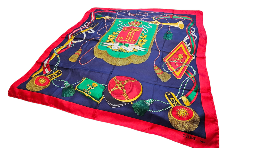 CELINE 100% Silk Scarf