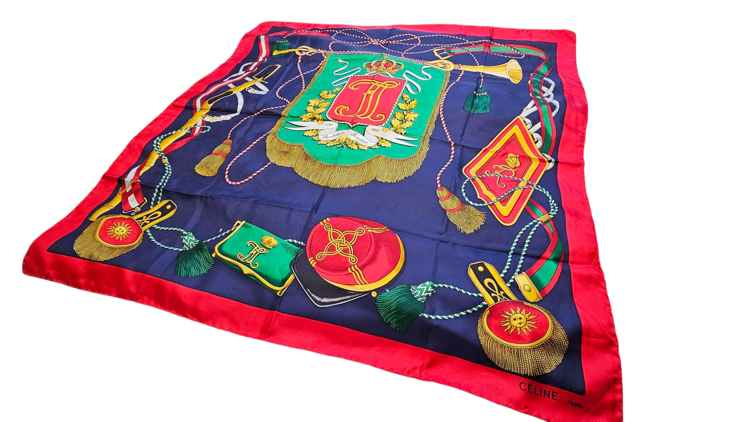 CELINE 100% Silk Scarf