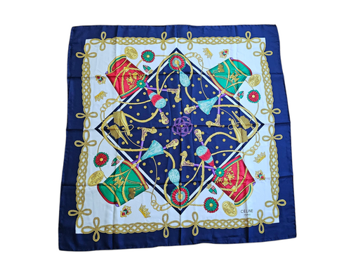 CELINE 100% Silk Scarf
