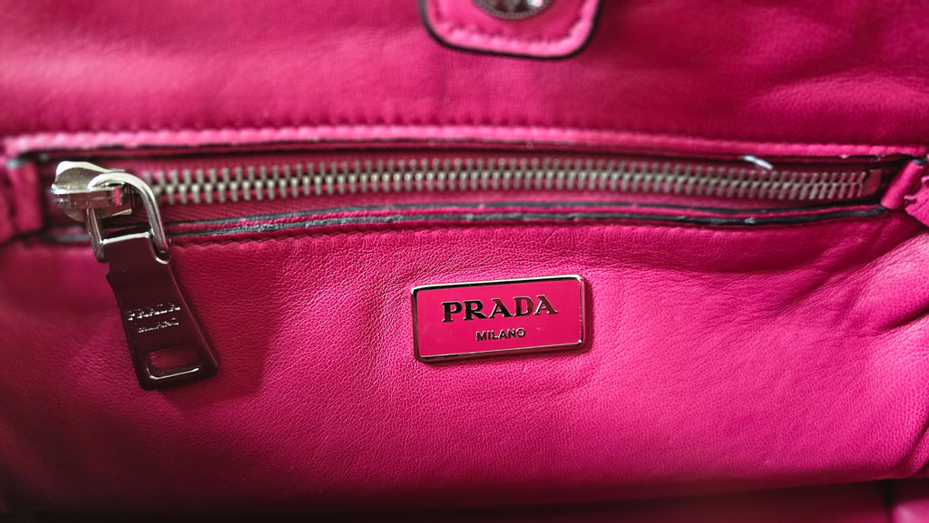 Prada Galleria Scamosciato Suede Twin Pocket Pink
