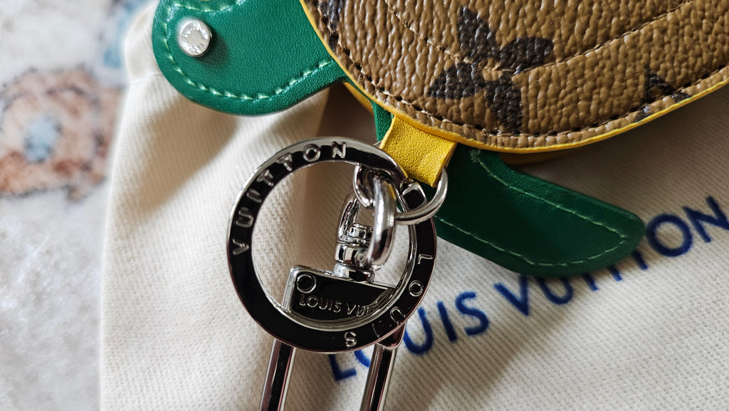 Upcycled Louis Vuitton Turtle Bag Charm Keychain