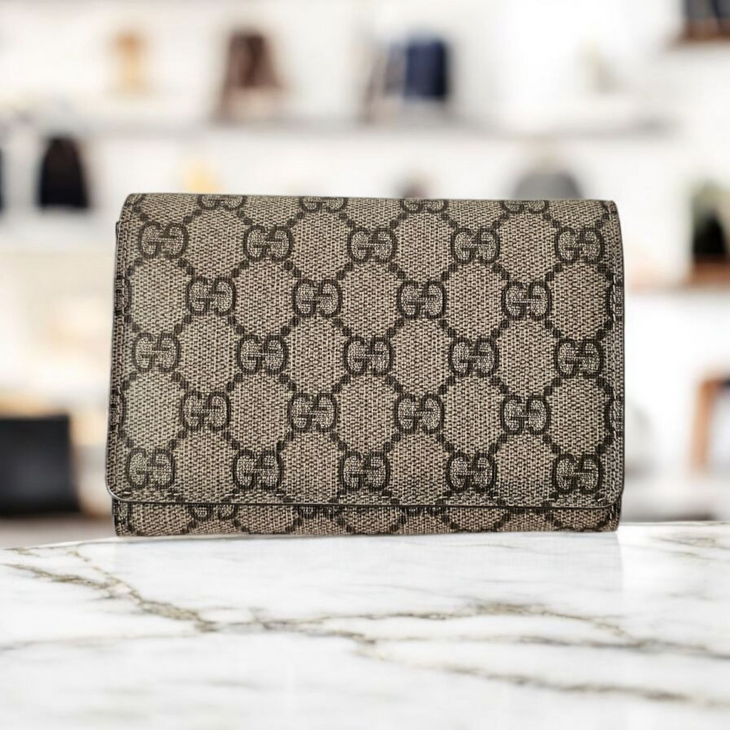 Gucci Supreme Monogram Coated Canvas Wallet
