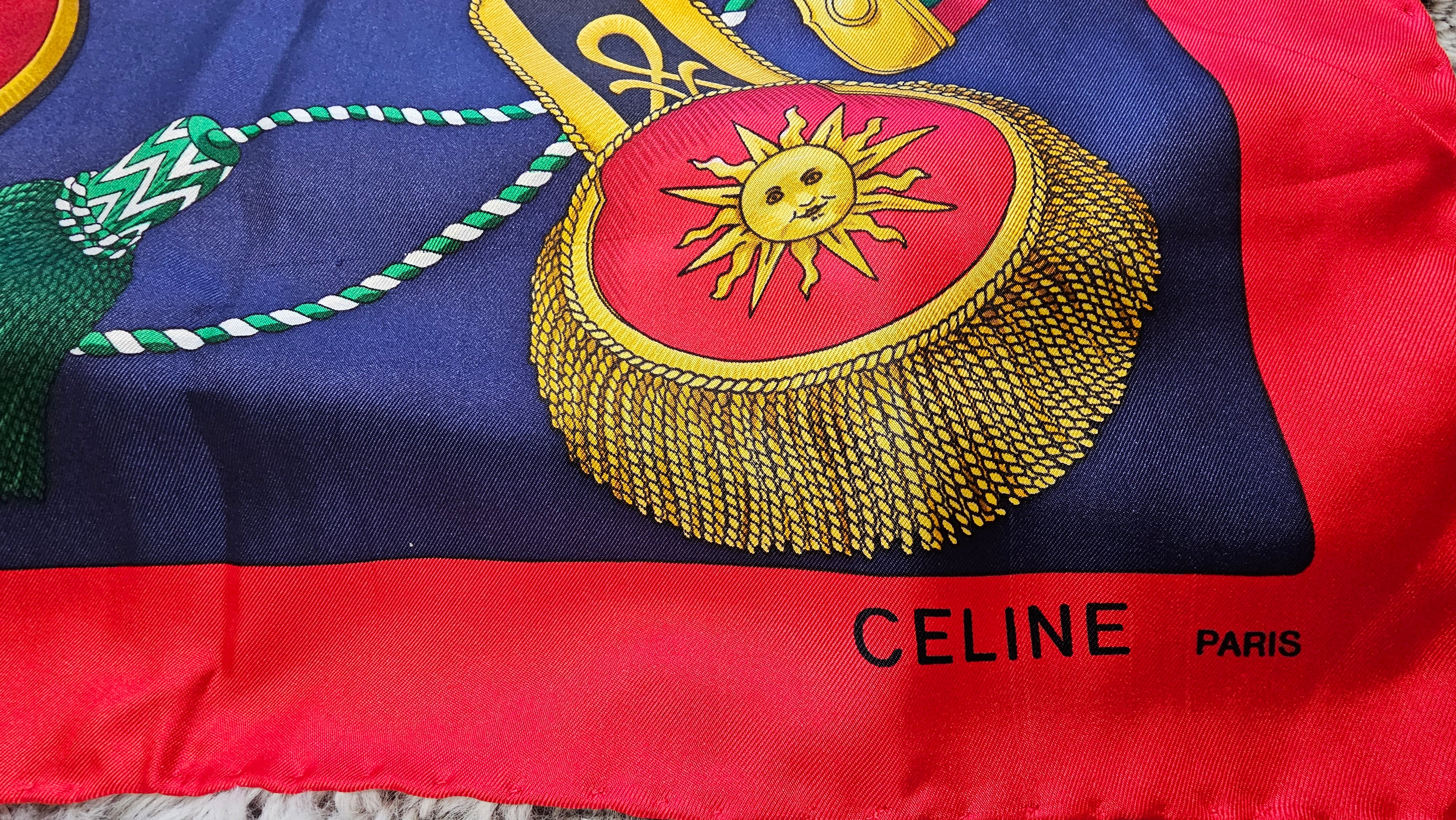 CELINE 100% Silk Scarf