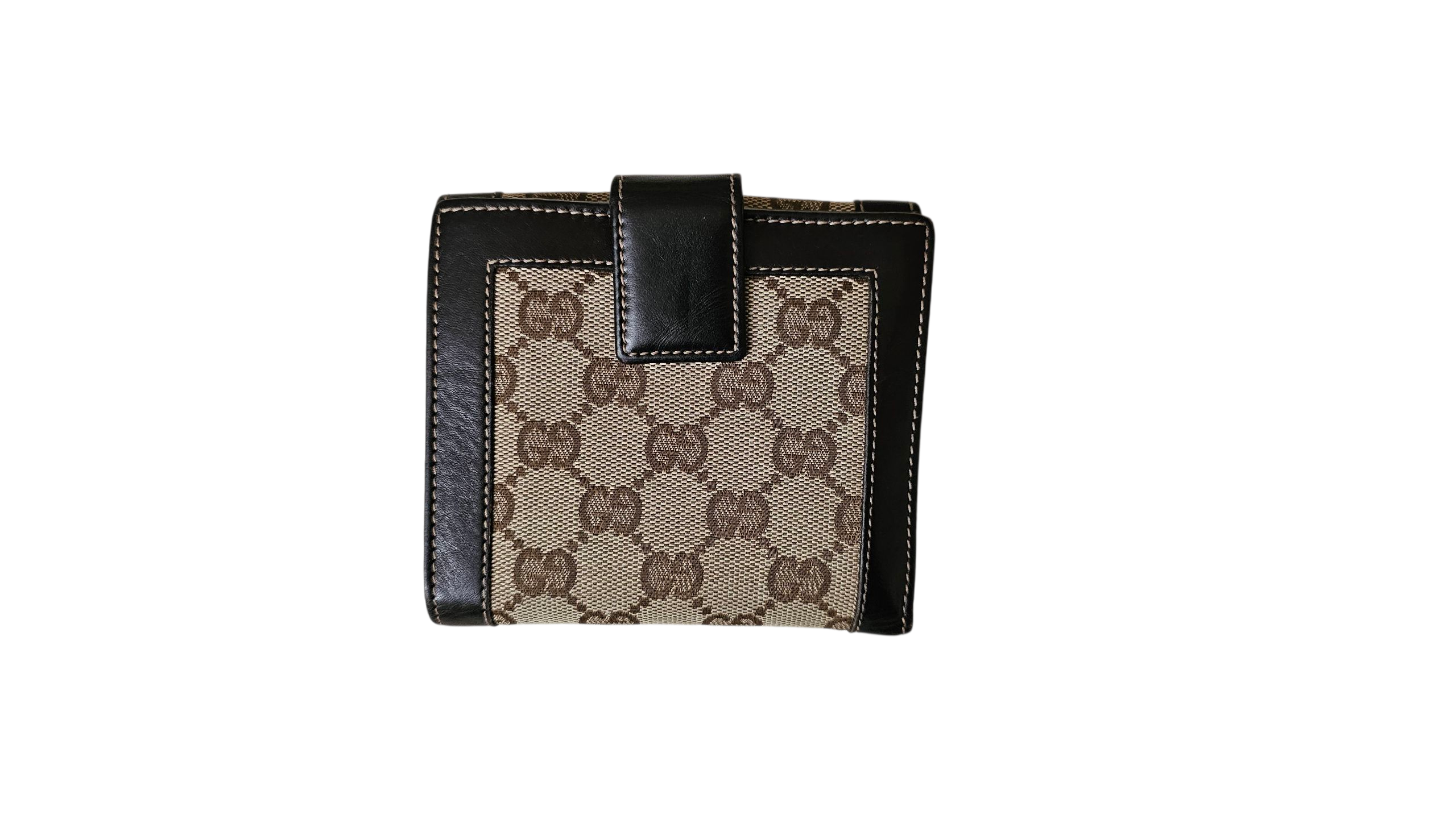 Gucci Brown Monogram Canvas Compact Wallet