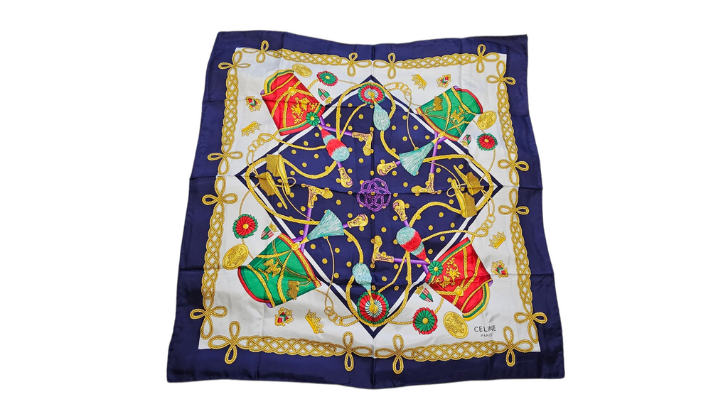 CELINE 100% Silk Scarf