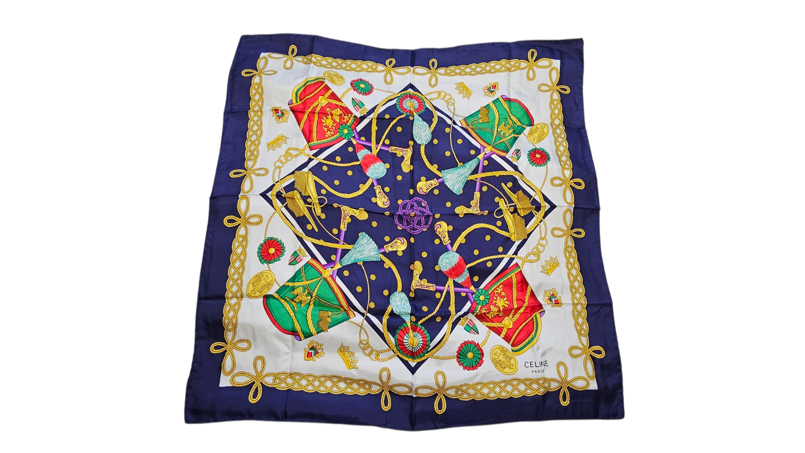 CELINE 100% Silk Scarf