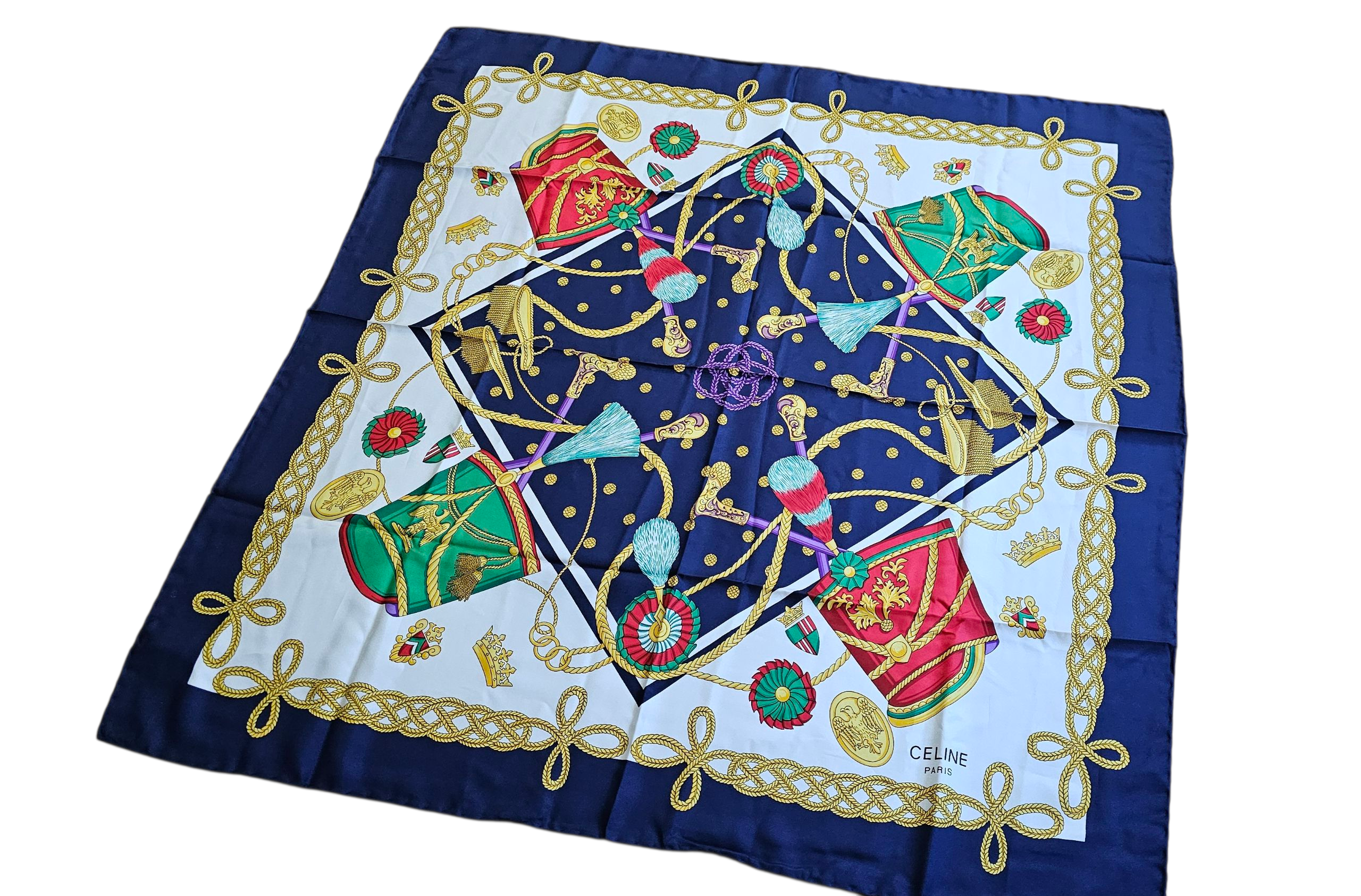CELINE 100% Silk Scarf