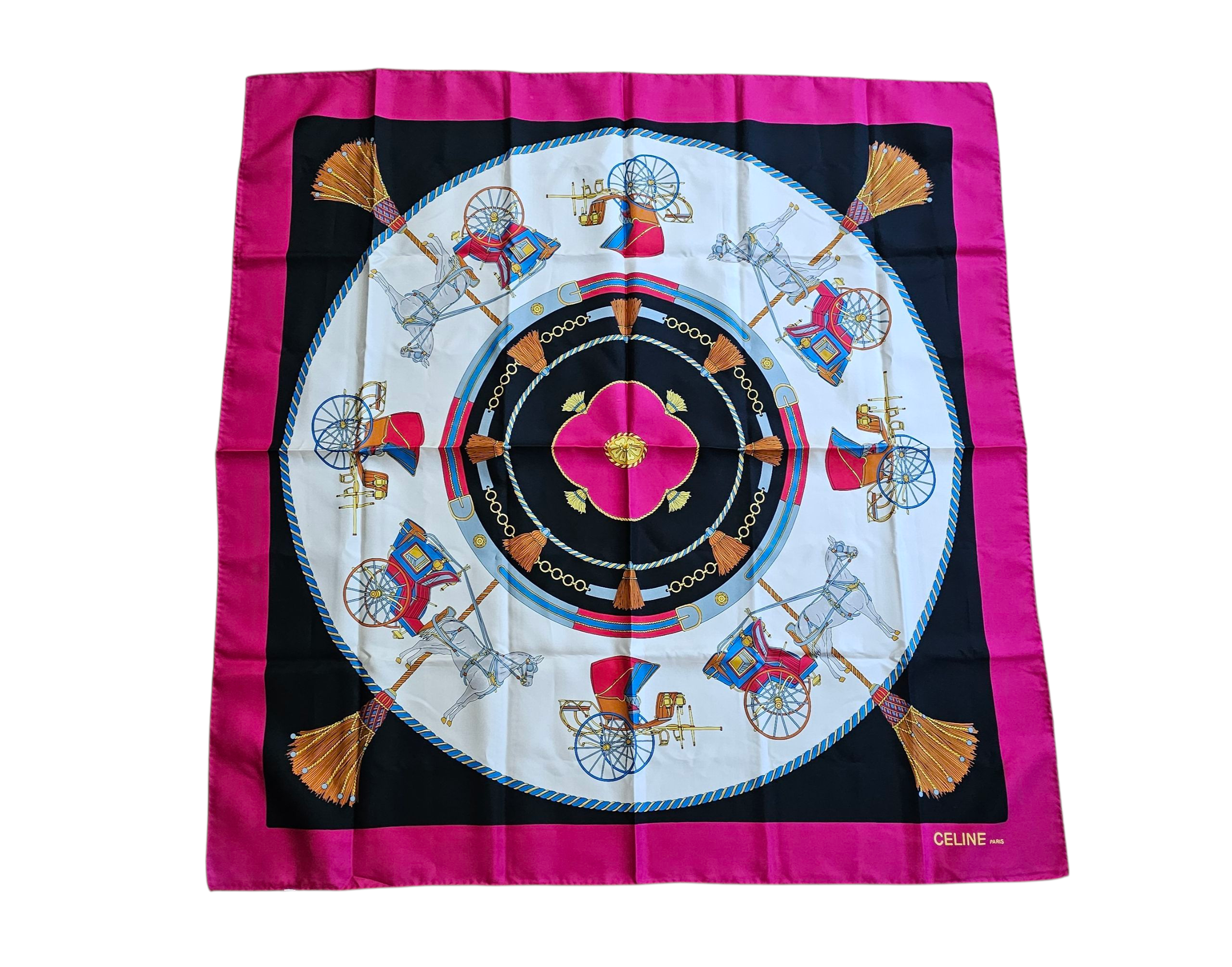 CELINE 100% Silk Scarf