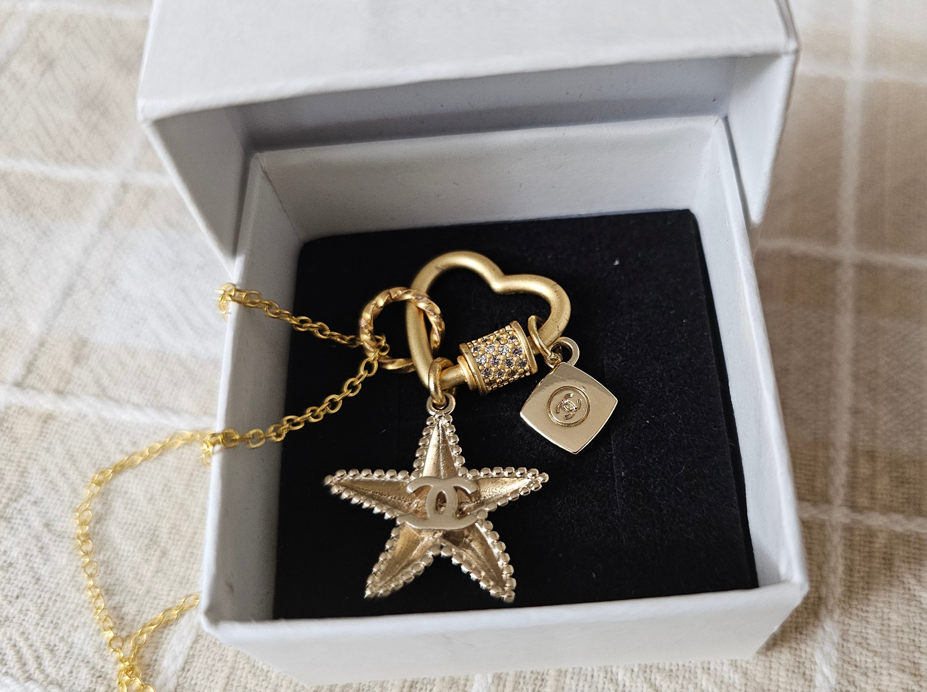 Upcycled Chanel Shell Charms Necklace