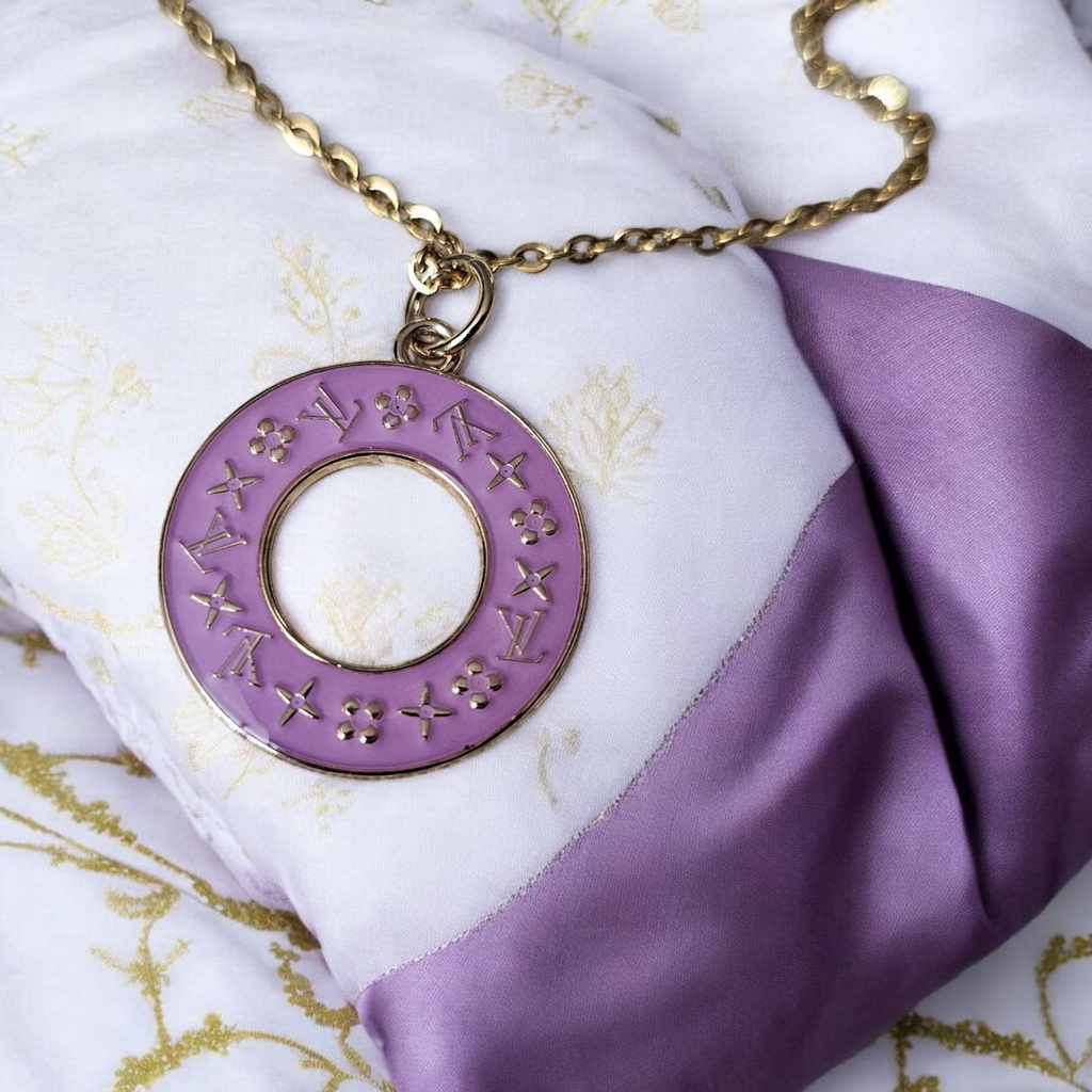 Upcycled Louis Vuitton Charm Necklace