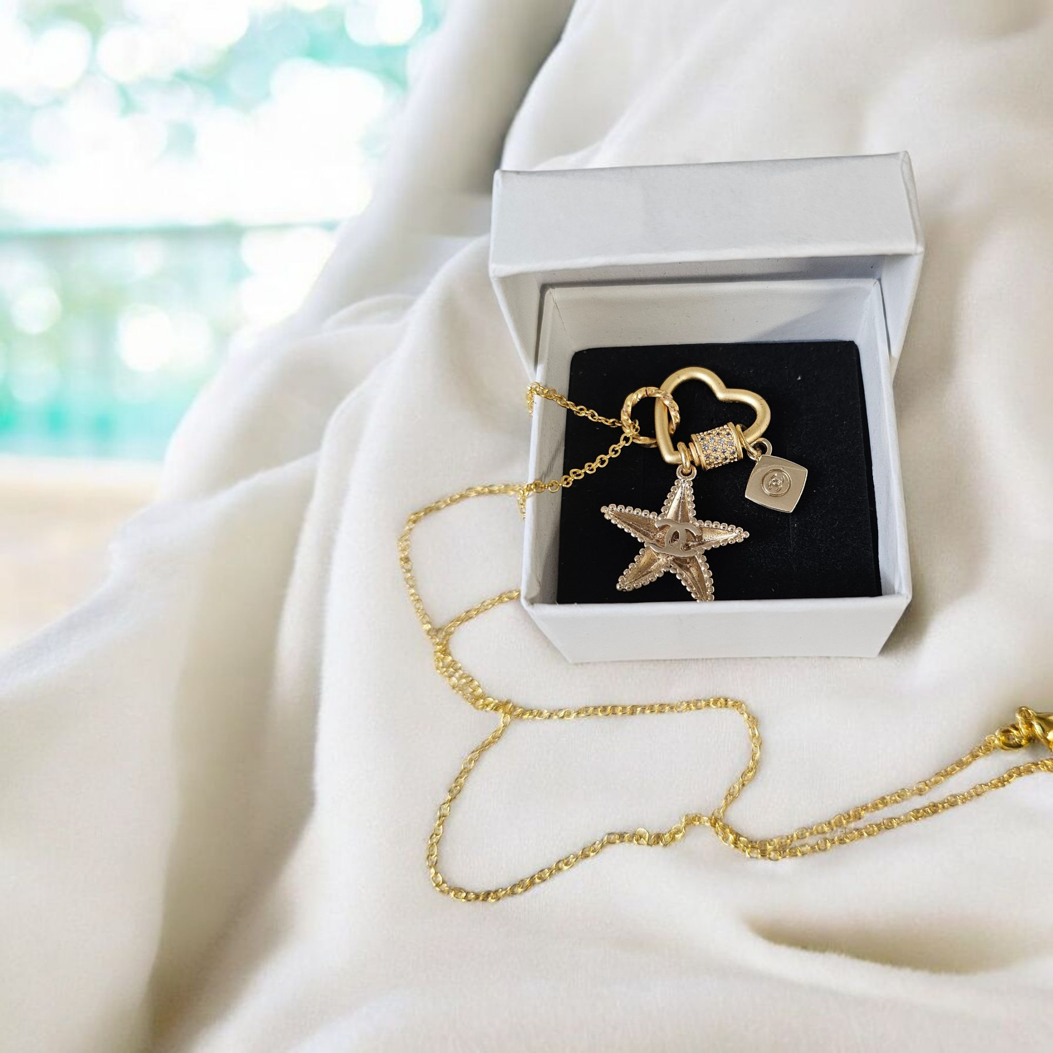 Upcycled Chanel Shell Charms Necklace